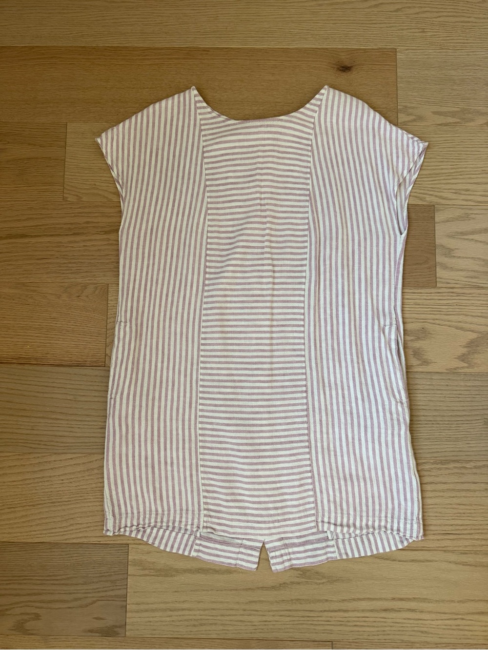 Madewell Striped linen Scoop Neck Women’s dress - Light Pink/White